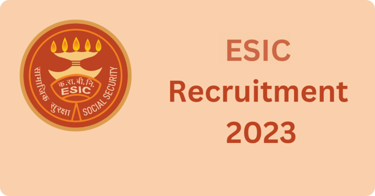 ESIC Recruitment 2023