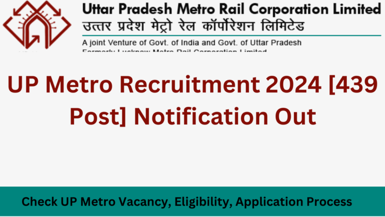 UP Metro Recruitment 2024