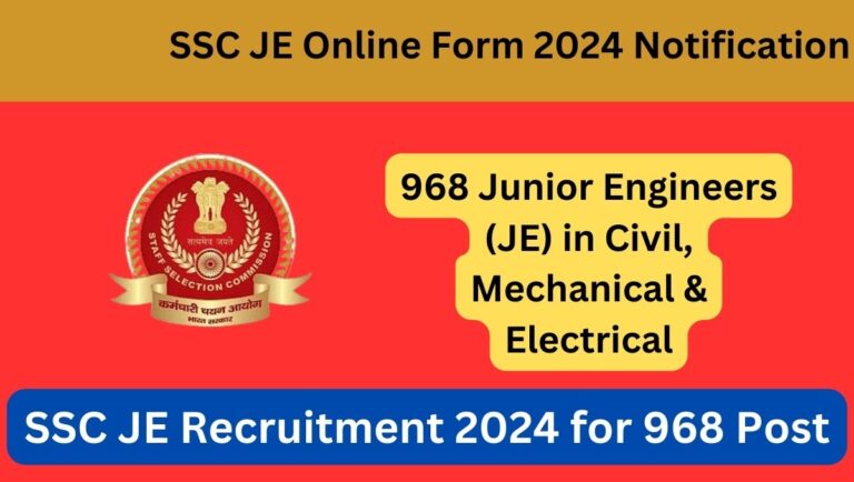 SSC JE Recruitment 2024