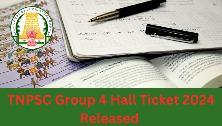 TNPSC Group 4 Hall Ticket 2024