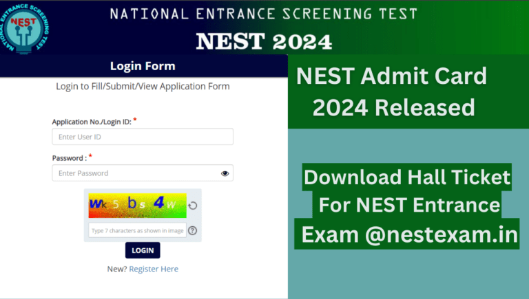 NEST Admit card 2024