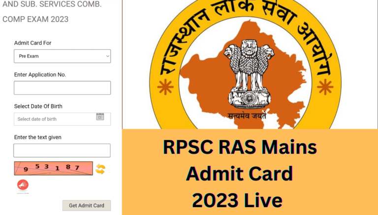 RPSC RAS Mains Admit Card 2023