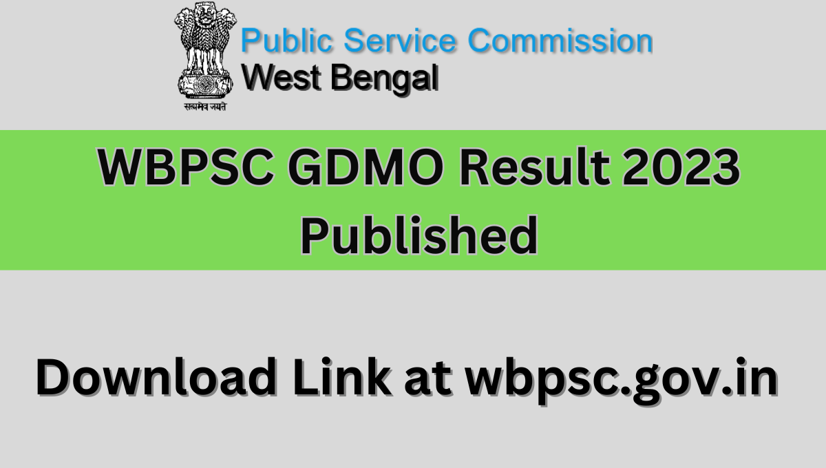 WBPSC GDMO Result 2023