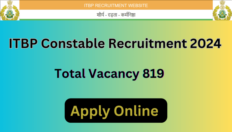 ITBP Constable Recruitment 2024