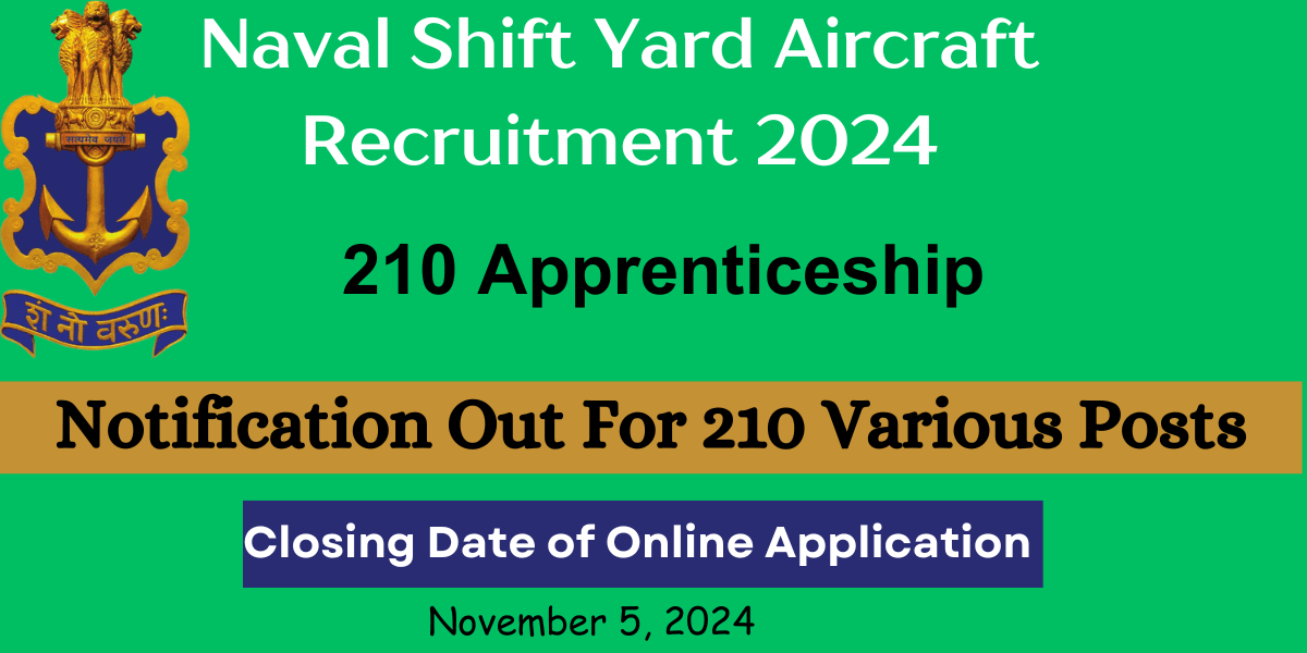 Naval Shift Yard Aircraft Recruitment 2024