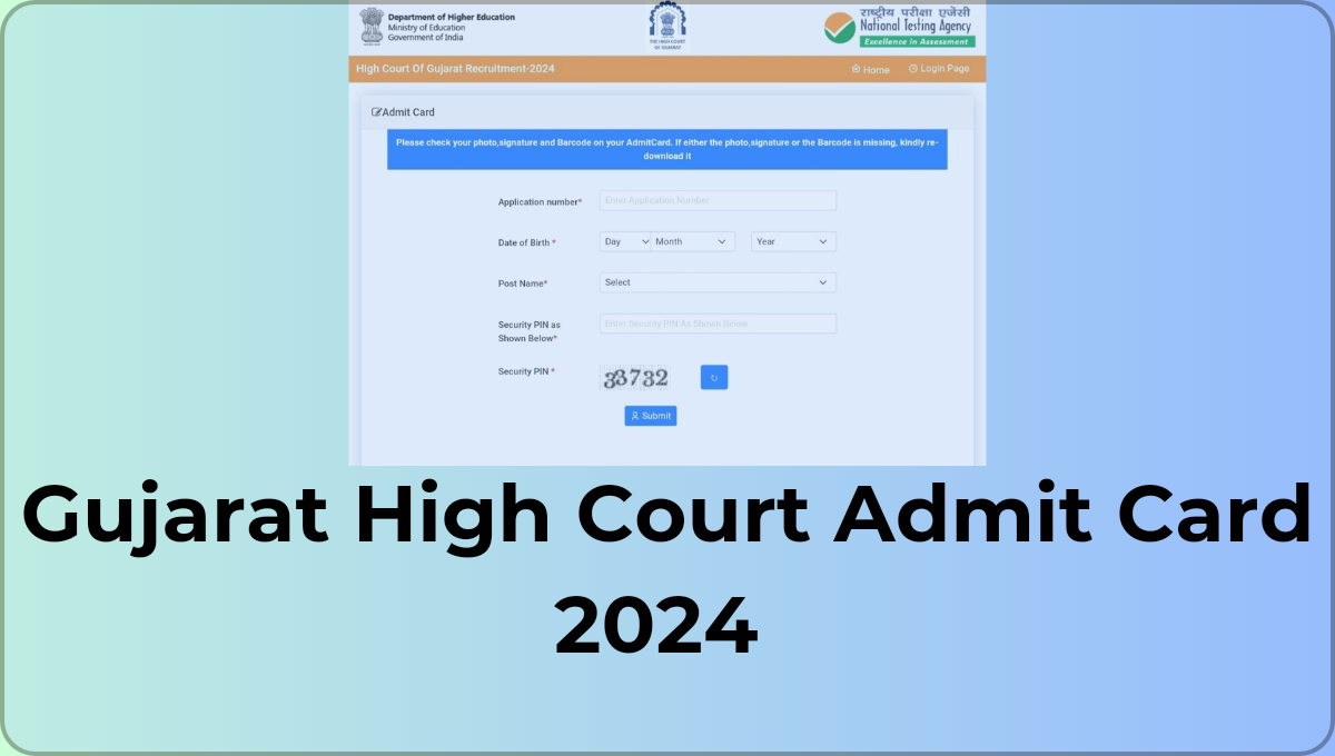 Gujarat High Court Admit Card 2024