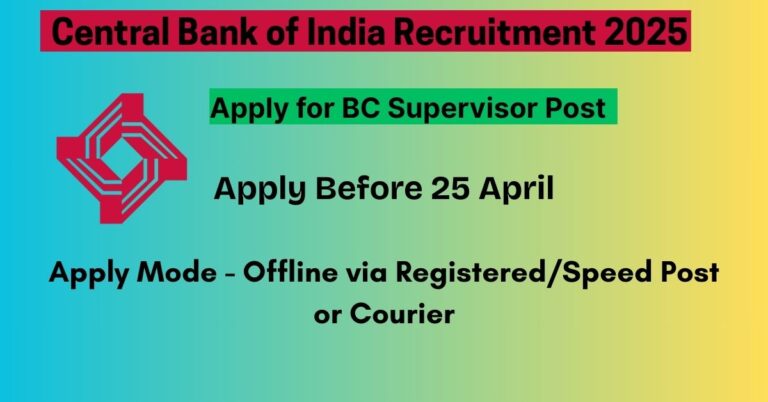 Central Bank of India Recruitment 2025