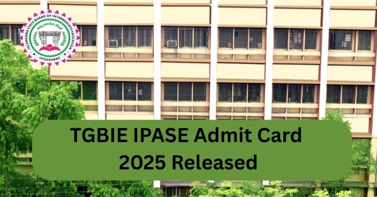 TGBIE IPASE Admit Card 2025