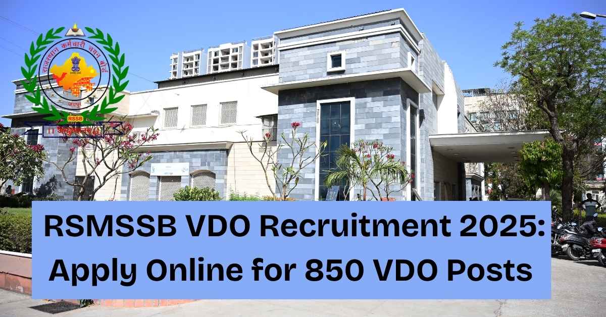 RSMSSB VDO Recruitment 2025
