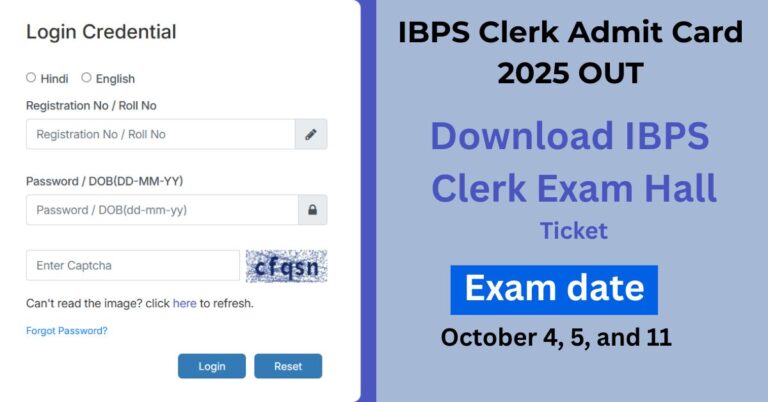 IBPS Clerk Admit Card 2025