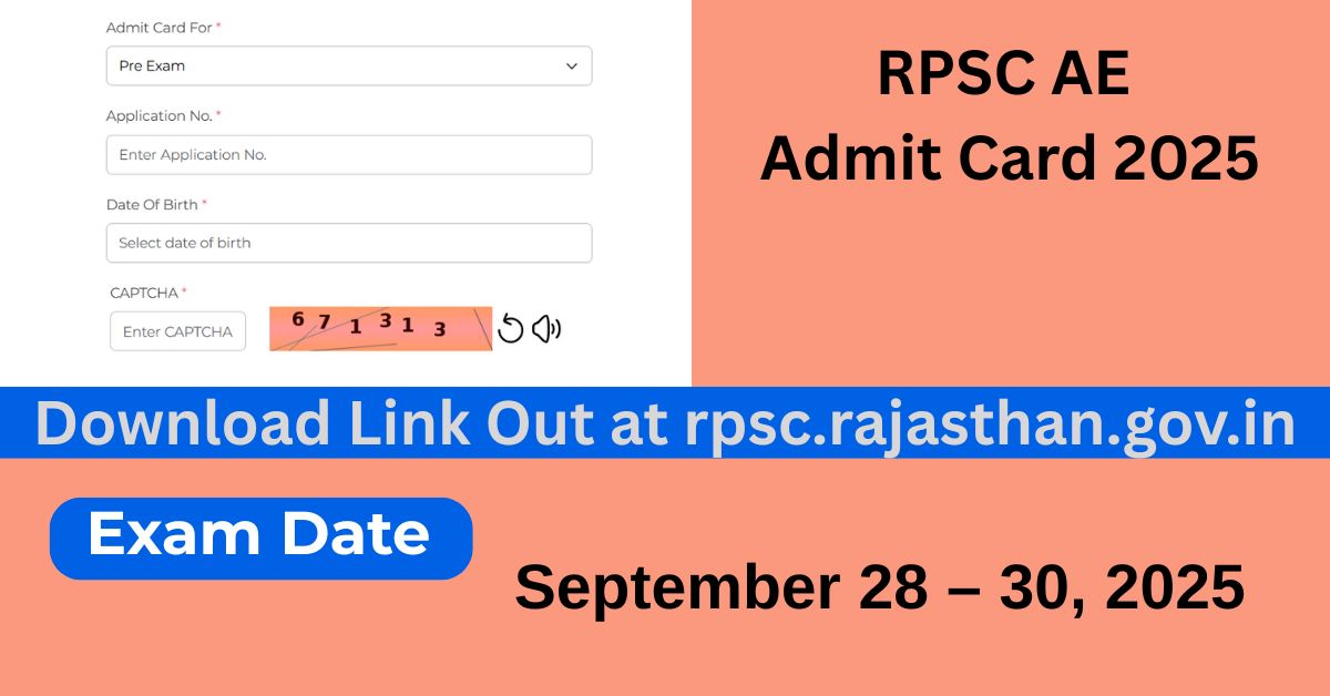 RPSC AE Admit Card 2025