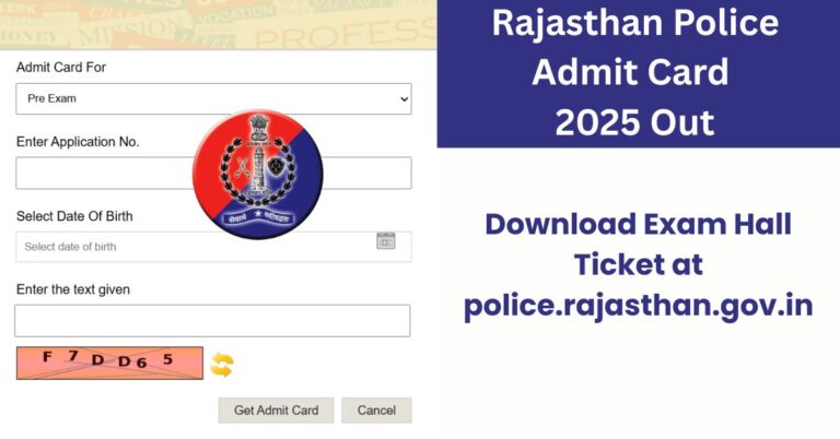 Rajasthan Police Admit Card 2025