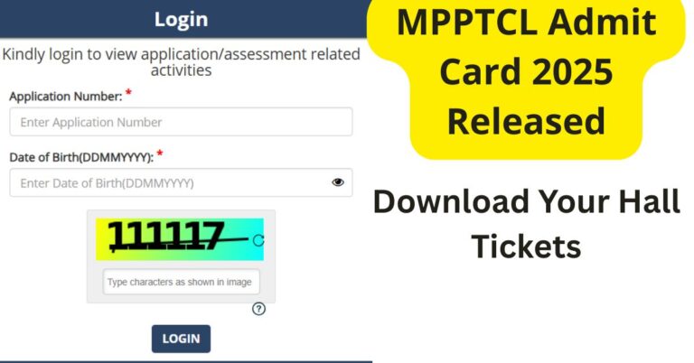 MPPTCL Admit Card 2025