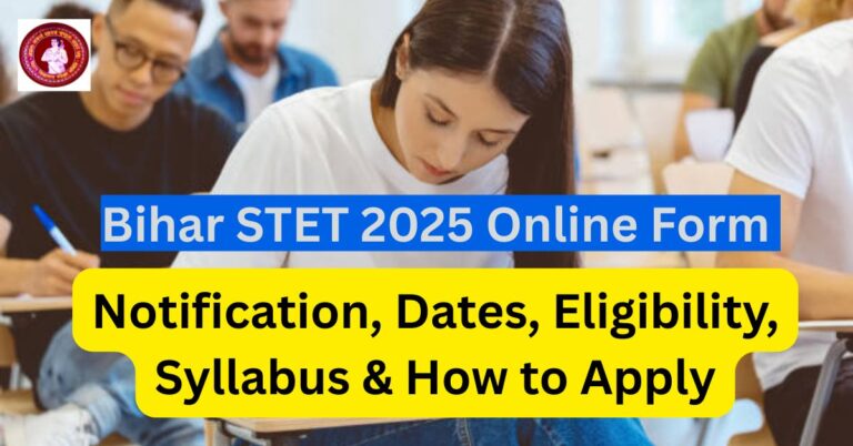 Bihar STET 2025 Online Form